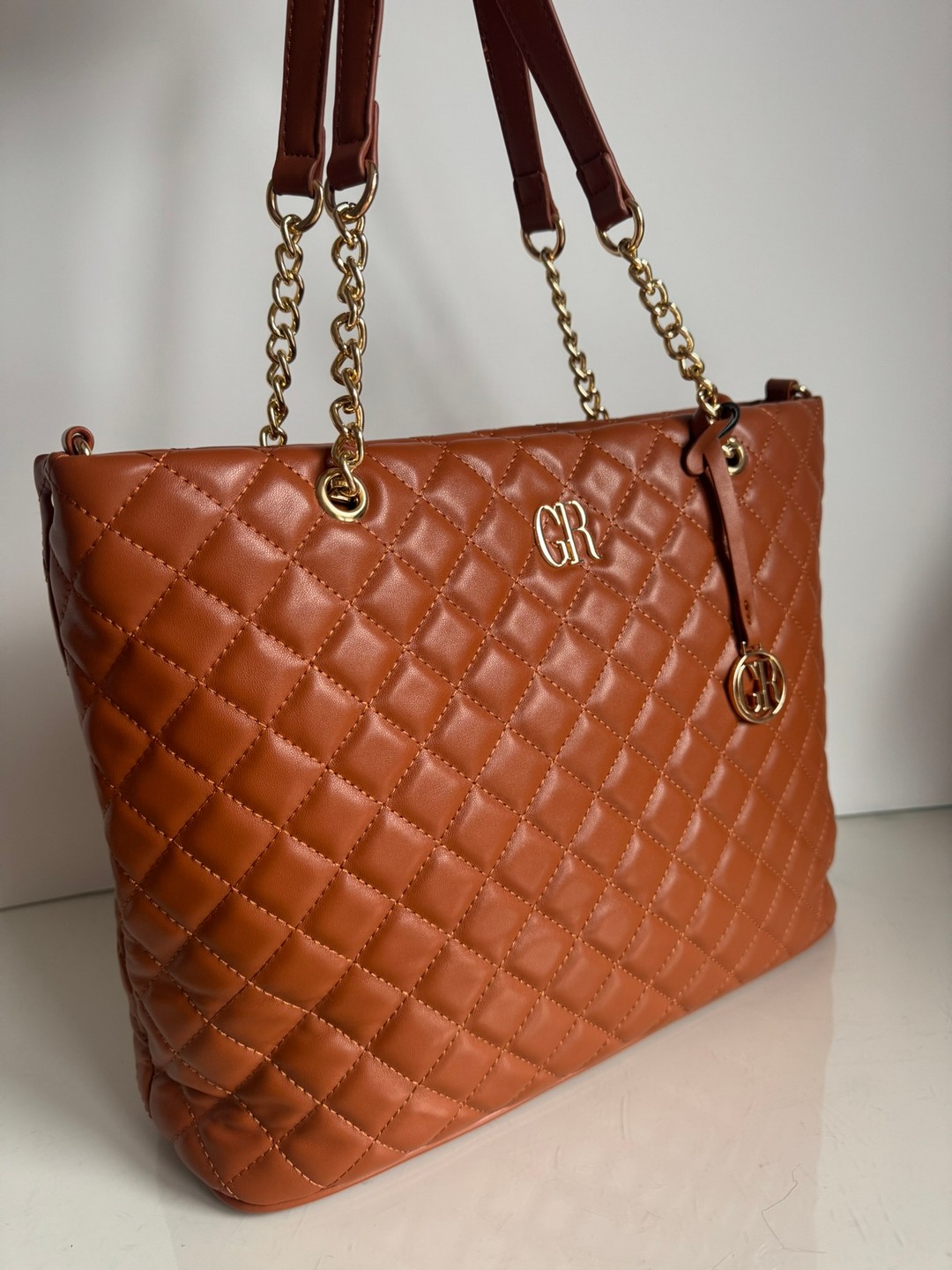 Torebka shopper Georges Rech pikowana camel - obrazek 6