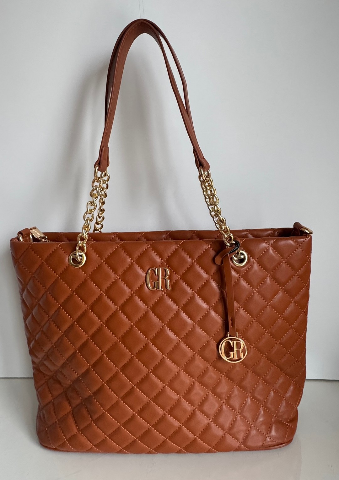 Torebka shopper Georges Rech pikowana camel - obrazek 7