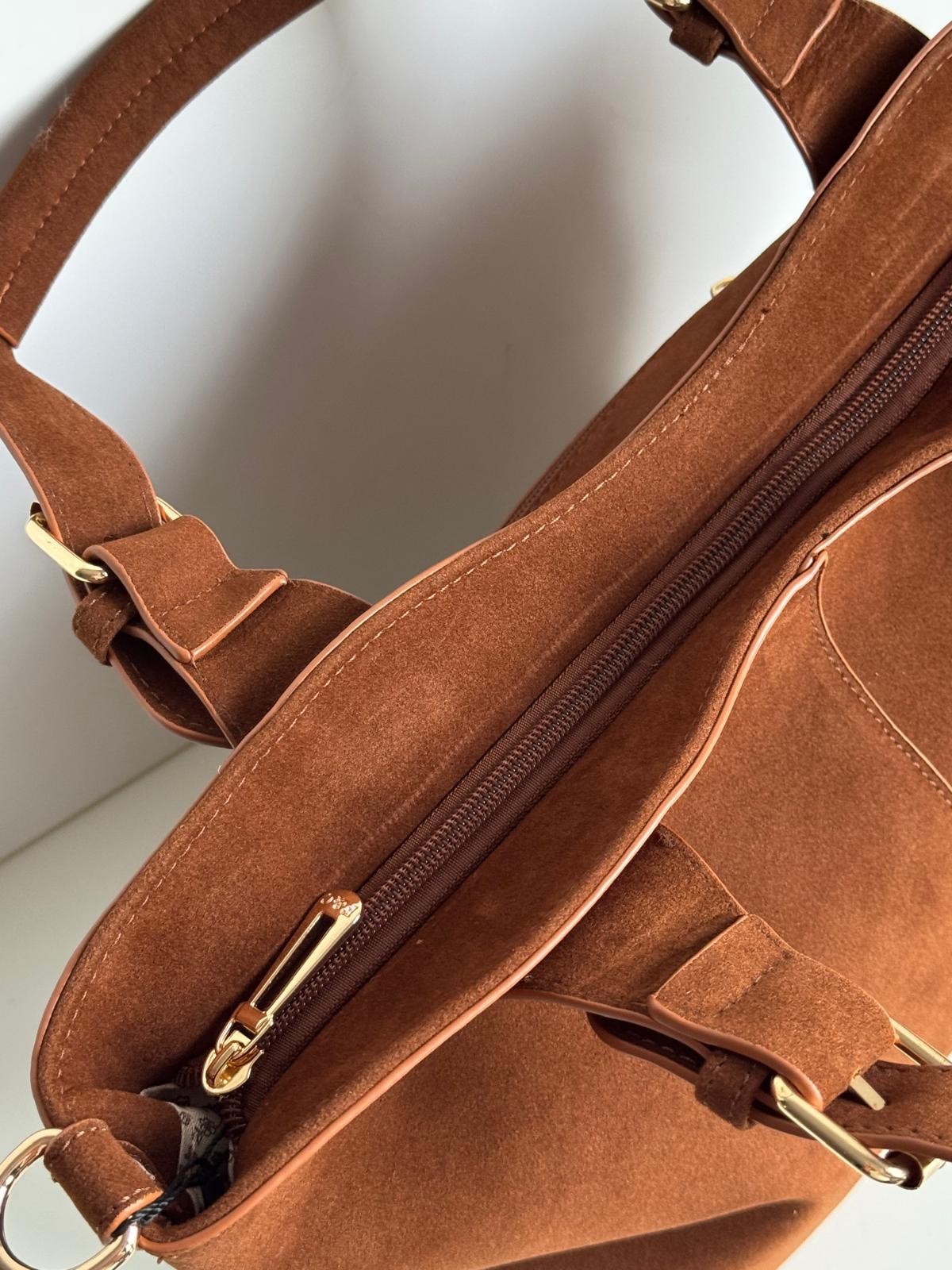 Torebka shopper Camelowa Flora&co. - obrazek 7