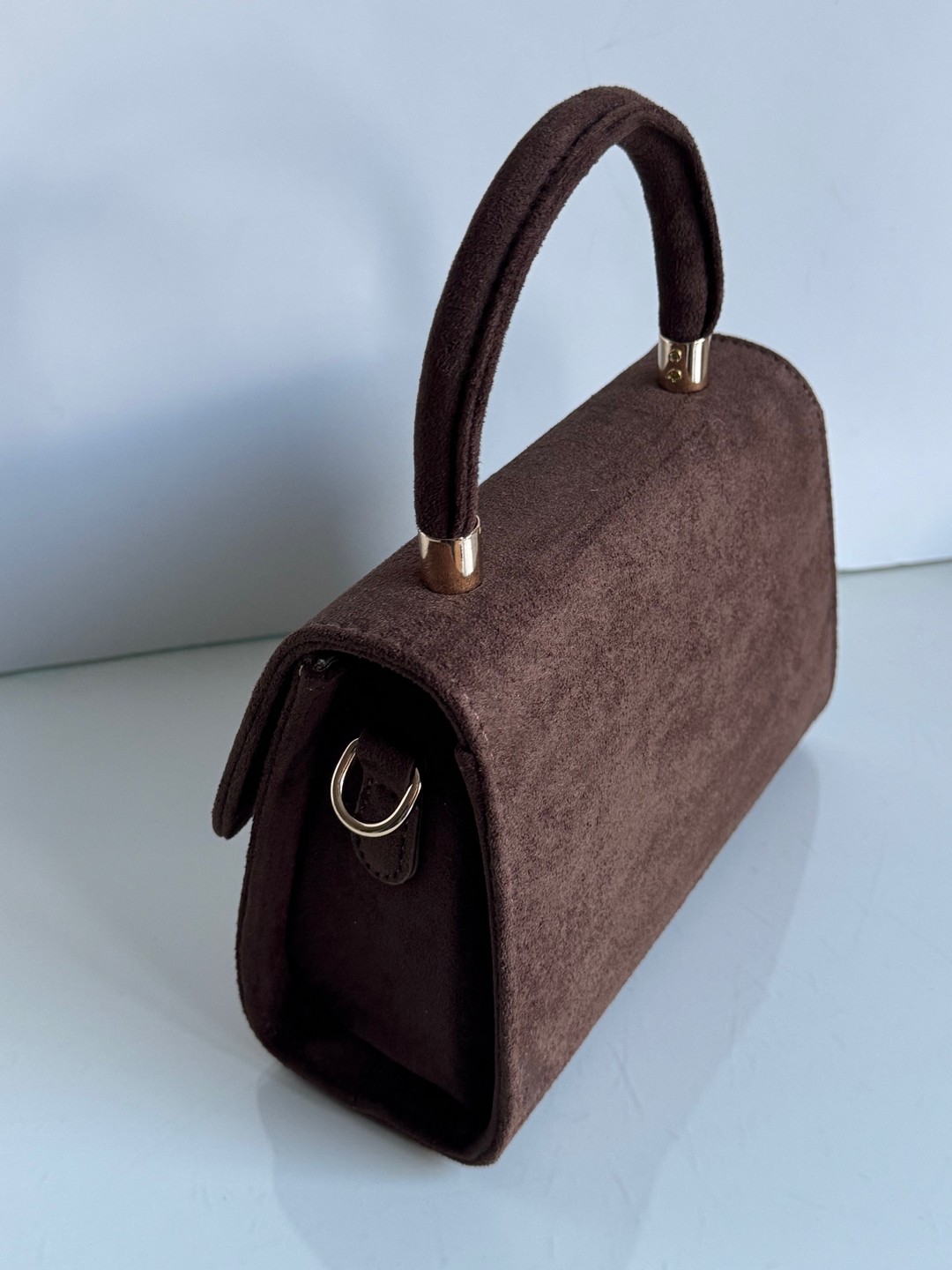 Torebka listonoszka czekoladowa eco zamszowa Gallantry - obrazek 7