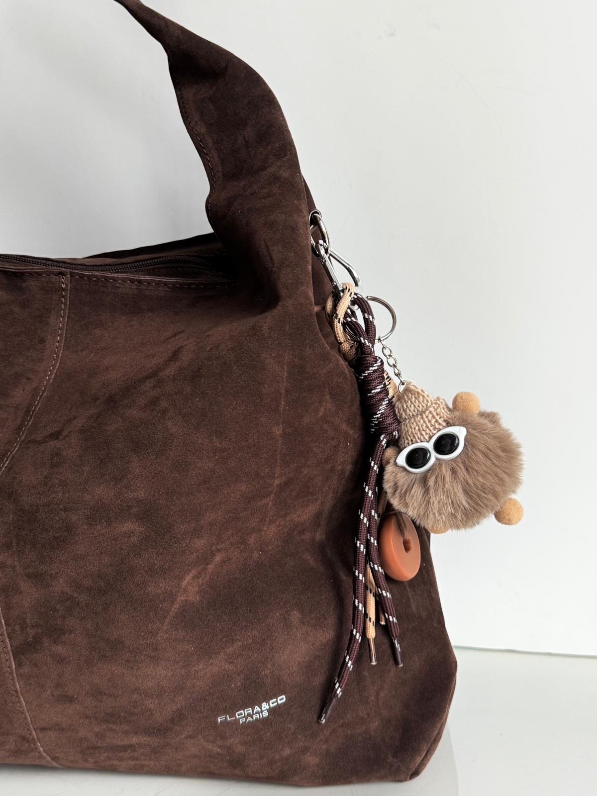 Torebka shopper worek czekoladowa Flora&co Duża - obrazek 7