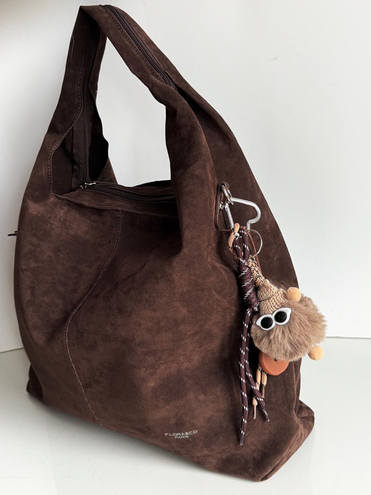 Torebka shopper worek czekoladowa Flora&co Duża - obrazek 4