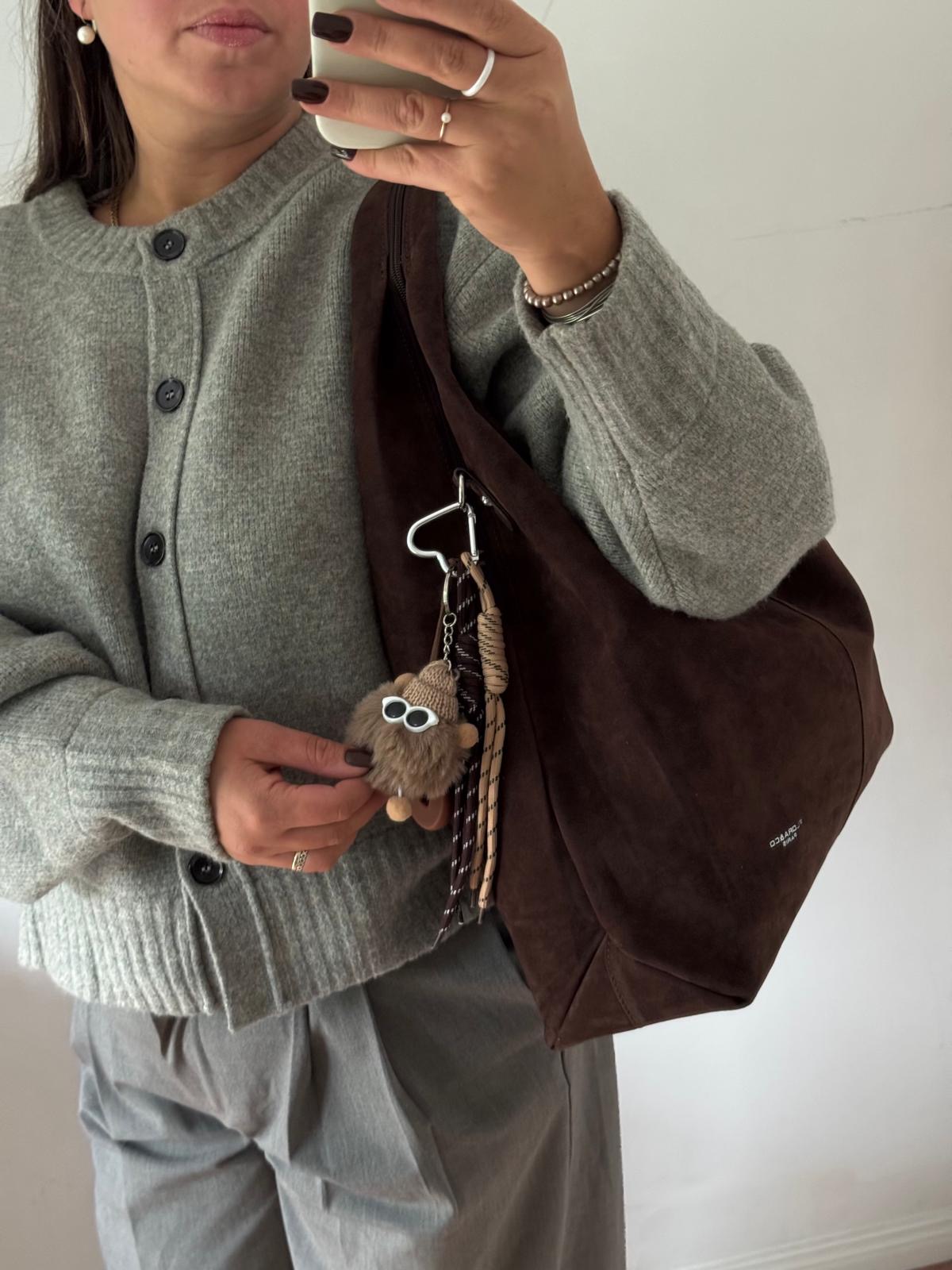 Torebka shopper worek czekoladowa Flora&co Duża - obrazek 6