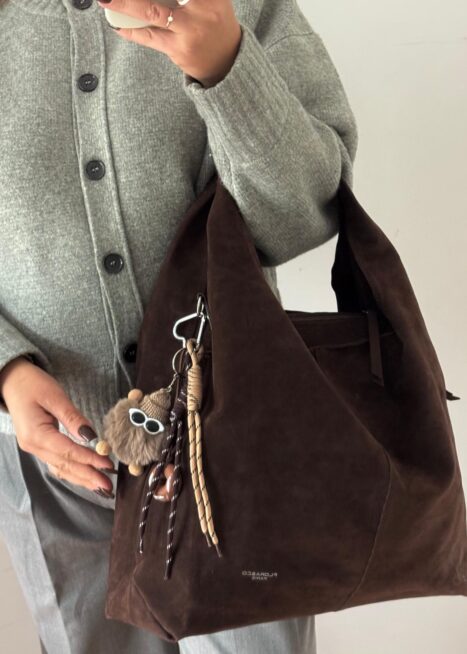 Torebka shopper worek czekoladowa Flora&co Duża