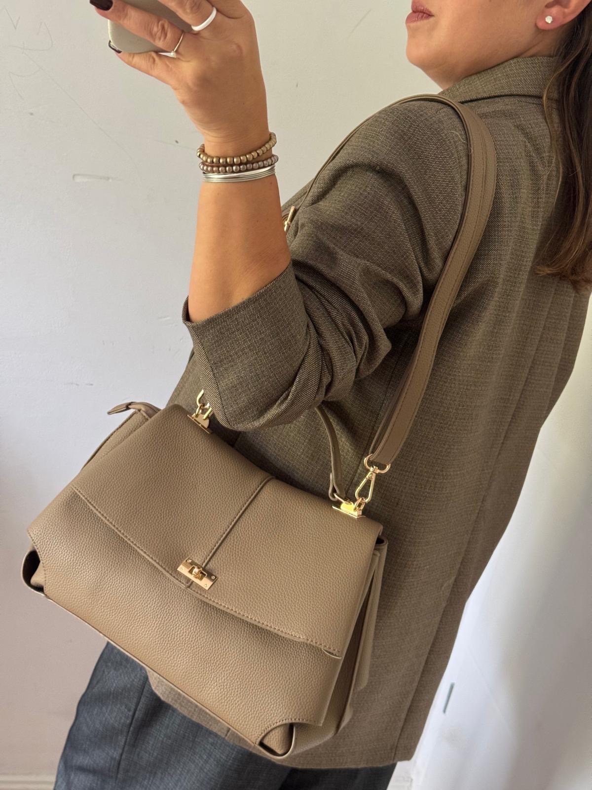 Torebka kuferek taupe Gallantry - obrazek 2