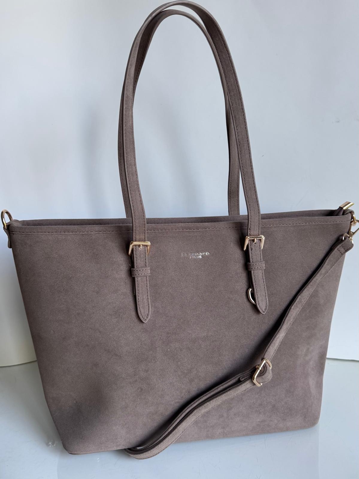 Torebka shopper taupe Flora&co Duża - obrazek 6