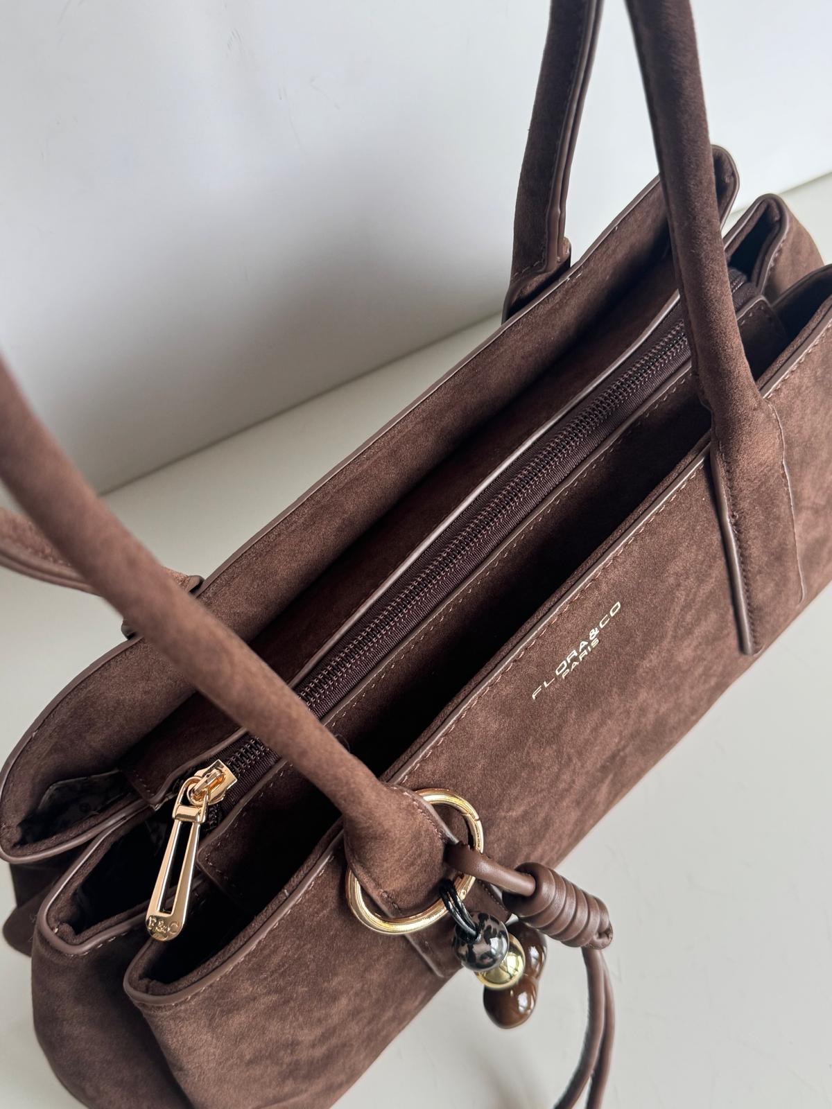 Torebka "jamnik" czekoladowa + zawieszka - obrazek 4