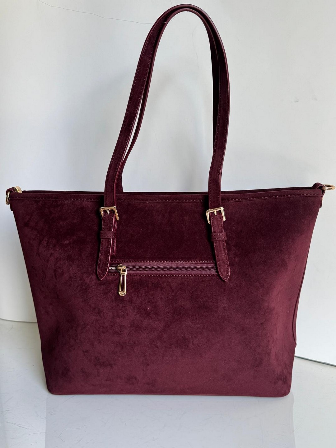 Torebka shopper bordowa Flora&co Duża - obrazek 7