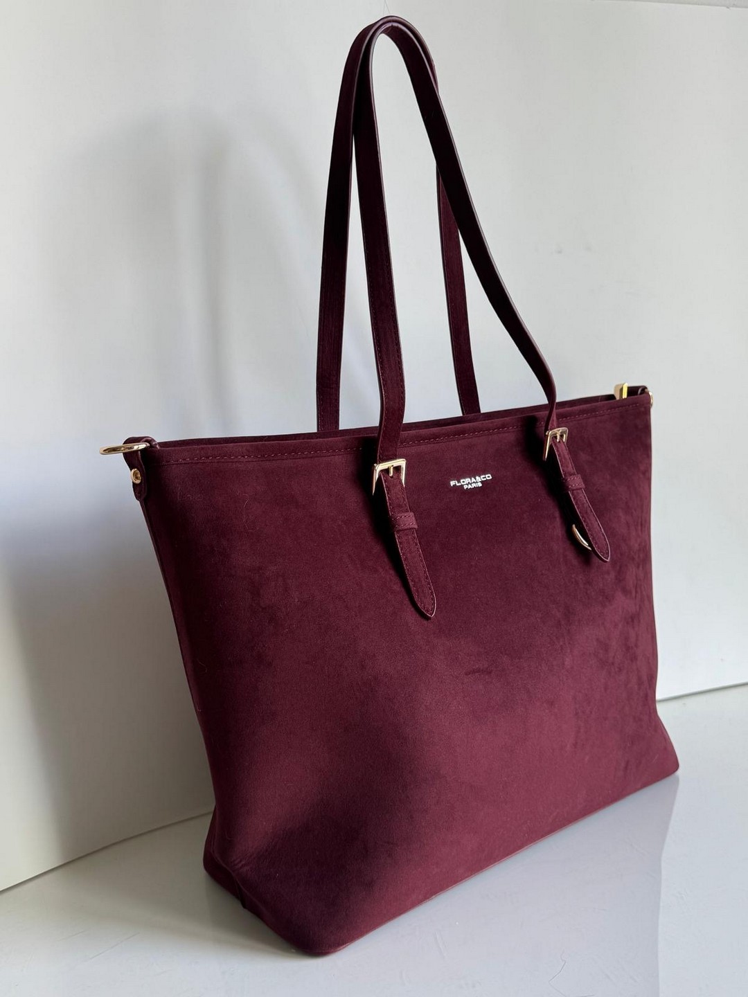 Torebka shopper bordowa Flora&co Duża - obrazek 5