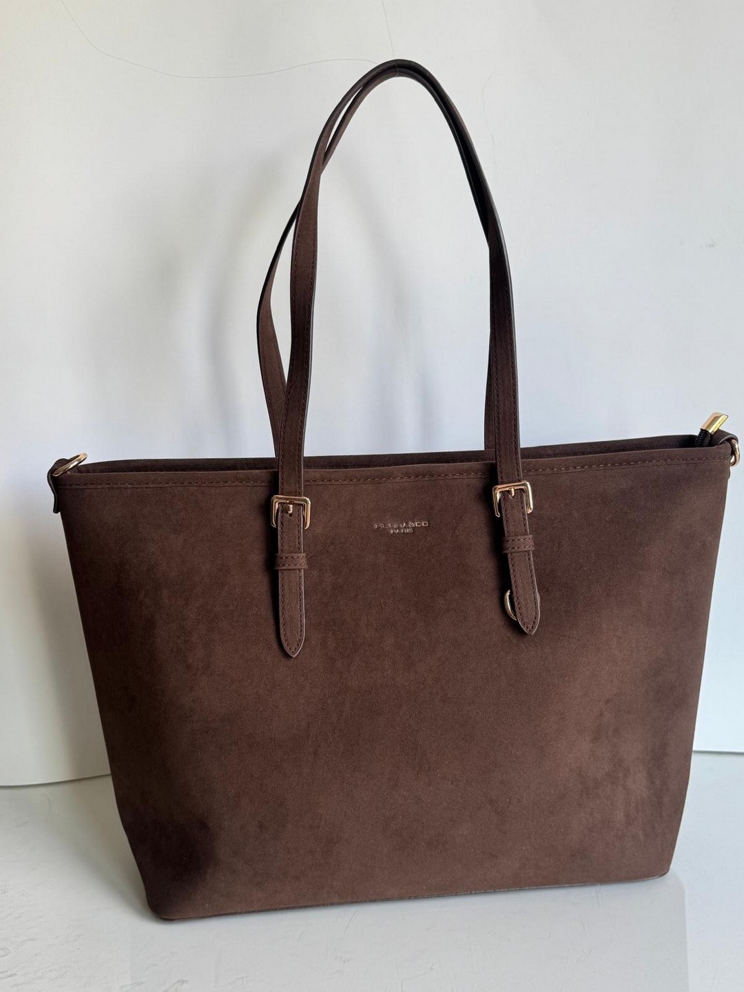 Torebka shopper czekoladowa Flora&co duża - obrazek 2