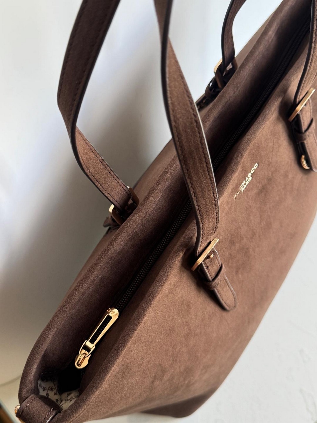 Torebka shopper czekoladowa Flora&co duża - obrazek 5