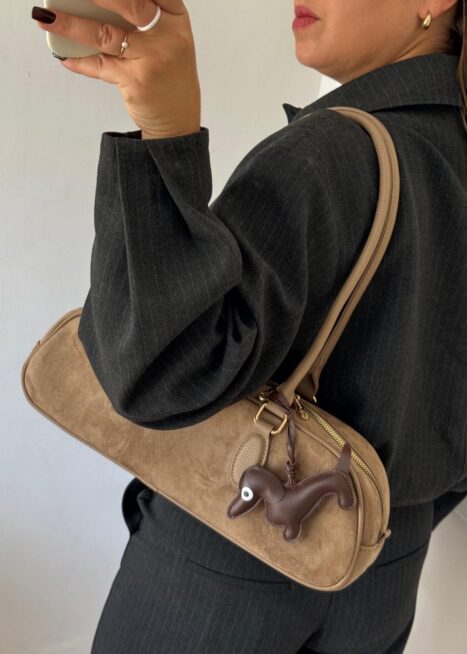 torebka jamnik taupe