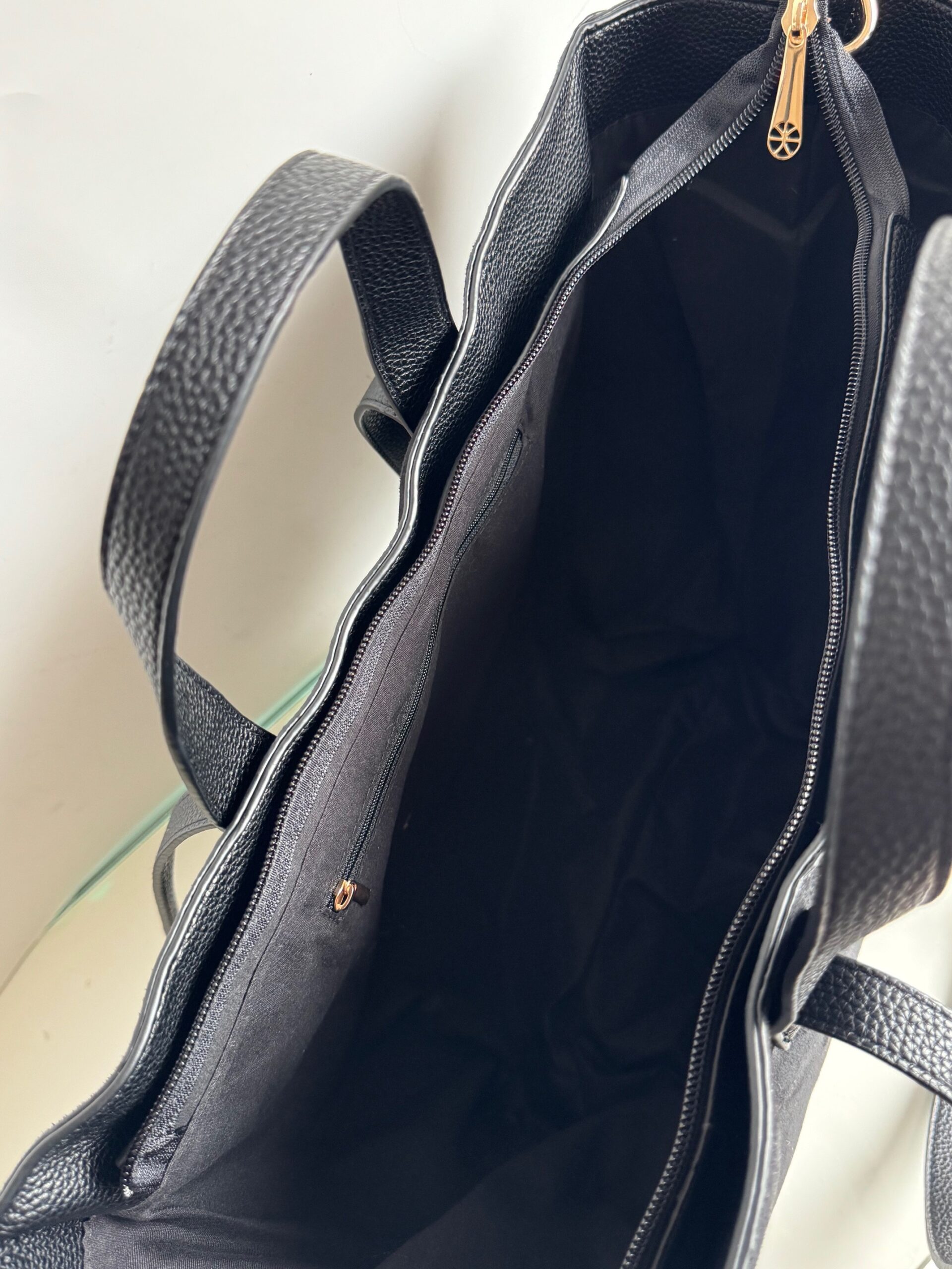 Torebka shopper Gallantry 2w1 czarna sztywna - obrazek 5