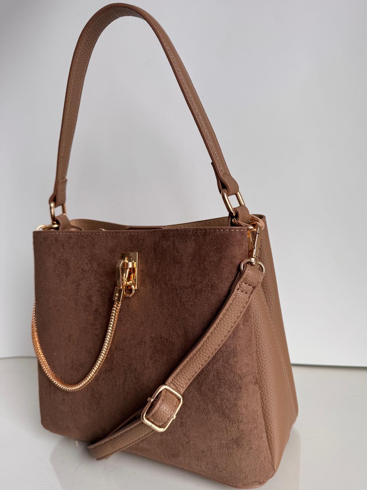 Torebka kuferek dark taupe Gallantry - obrazek 4