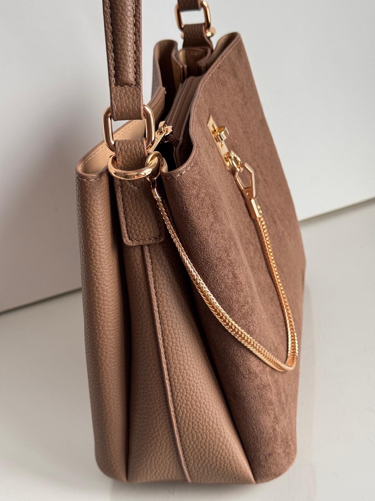 Torebka kuferek dark taupe Gallantry - obrazek 6