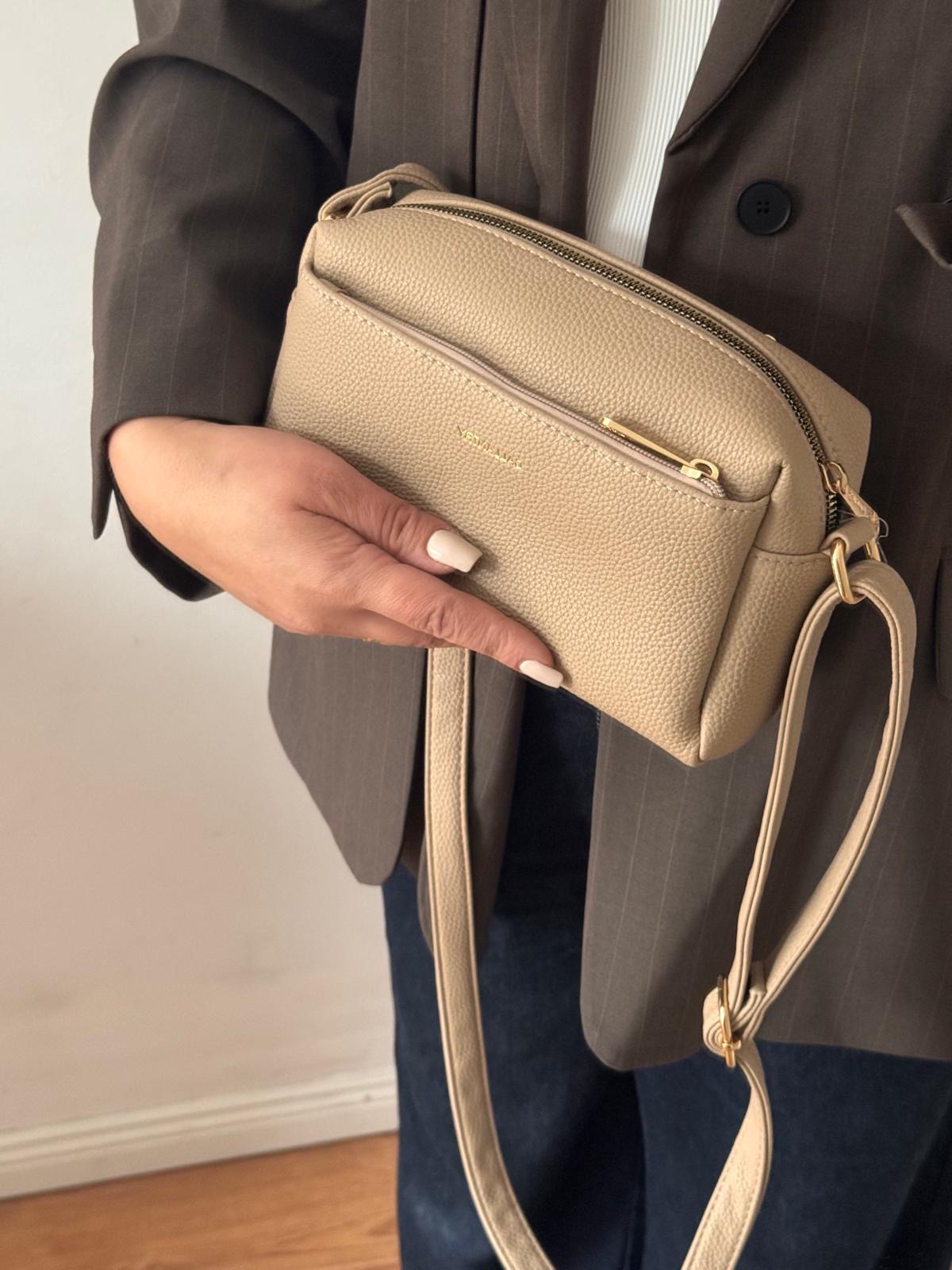 Torebka listonoszka taupe Gallantry - obrazek 3