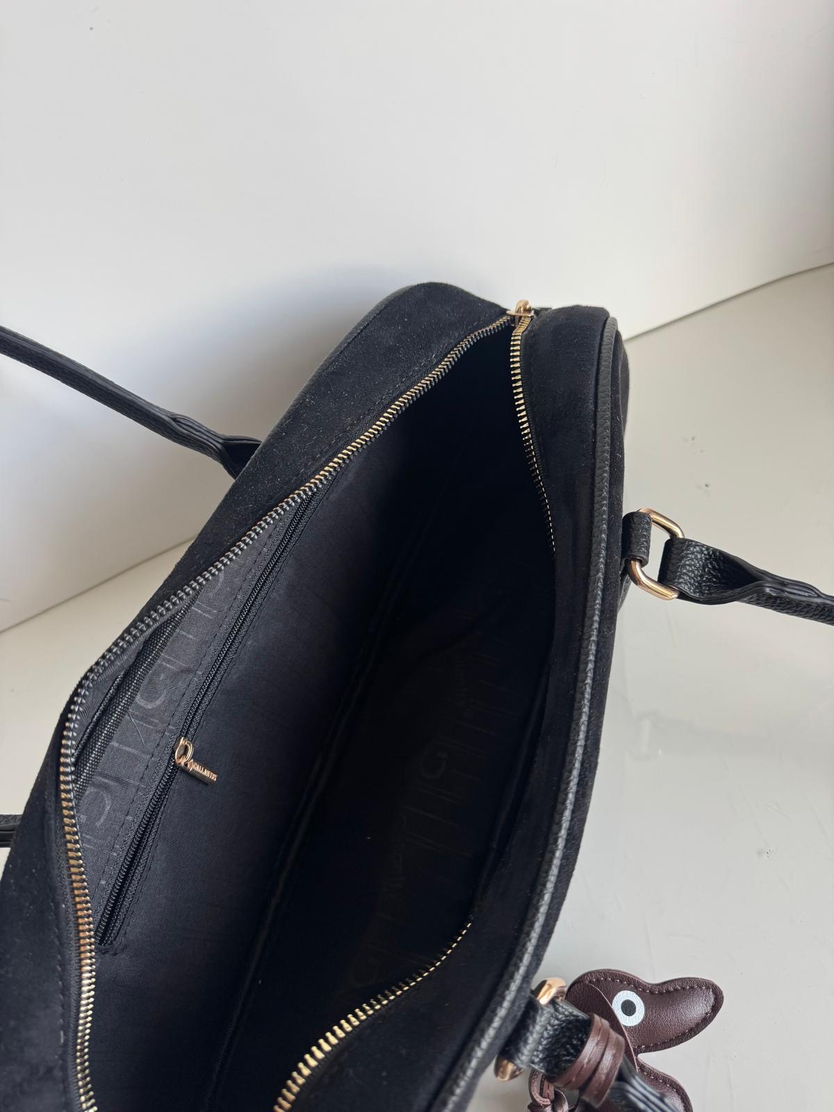 Torebka typu bowling bag czarna + piesek - obrazek 7