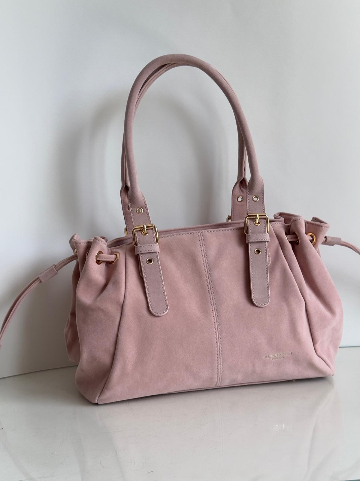Torebka kuferek GERARDINIO L różowa rose Flora&co