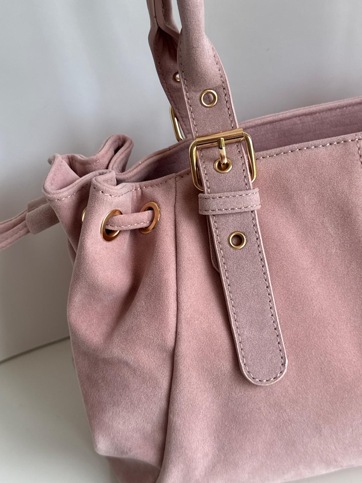 Torebka kuferek GERARDINIO L różowa rose Flora&co - obrazek 8