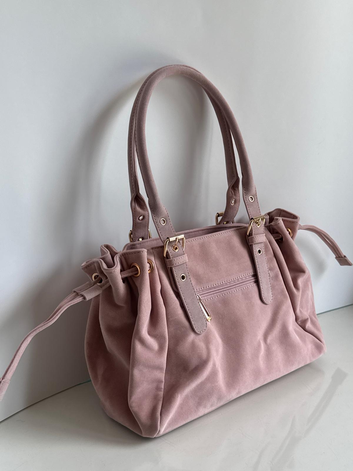 Torebka kuferek GERARDINIO L różowa rose Flora&co - obrazek 7