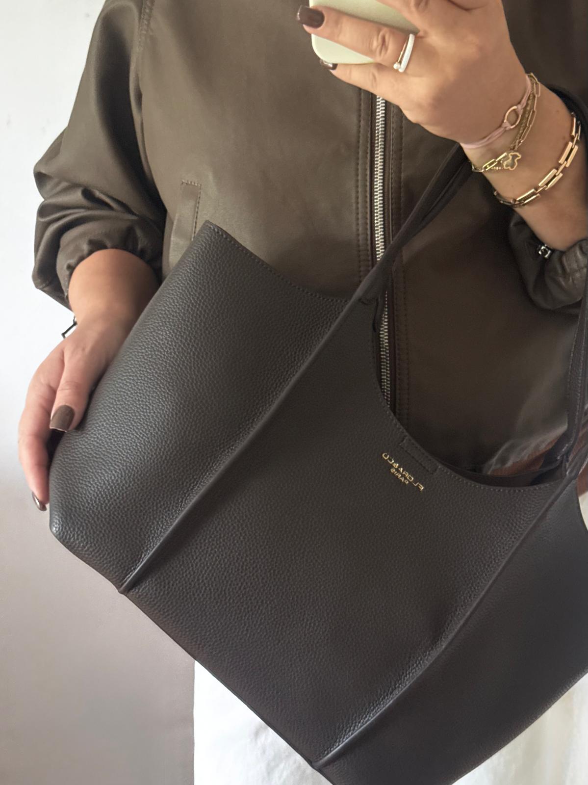 Torebka shopper A4 brązowa Flora&co - obrazek 6