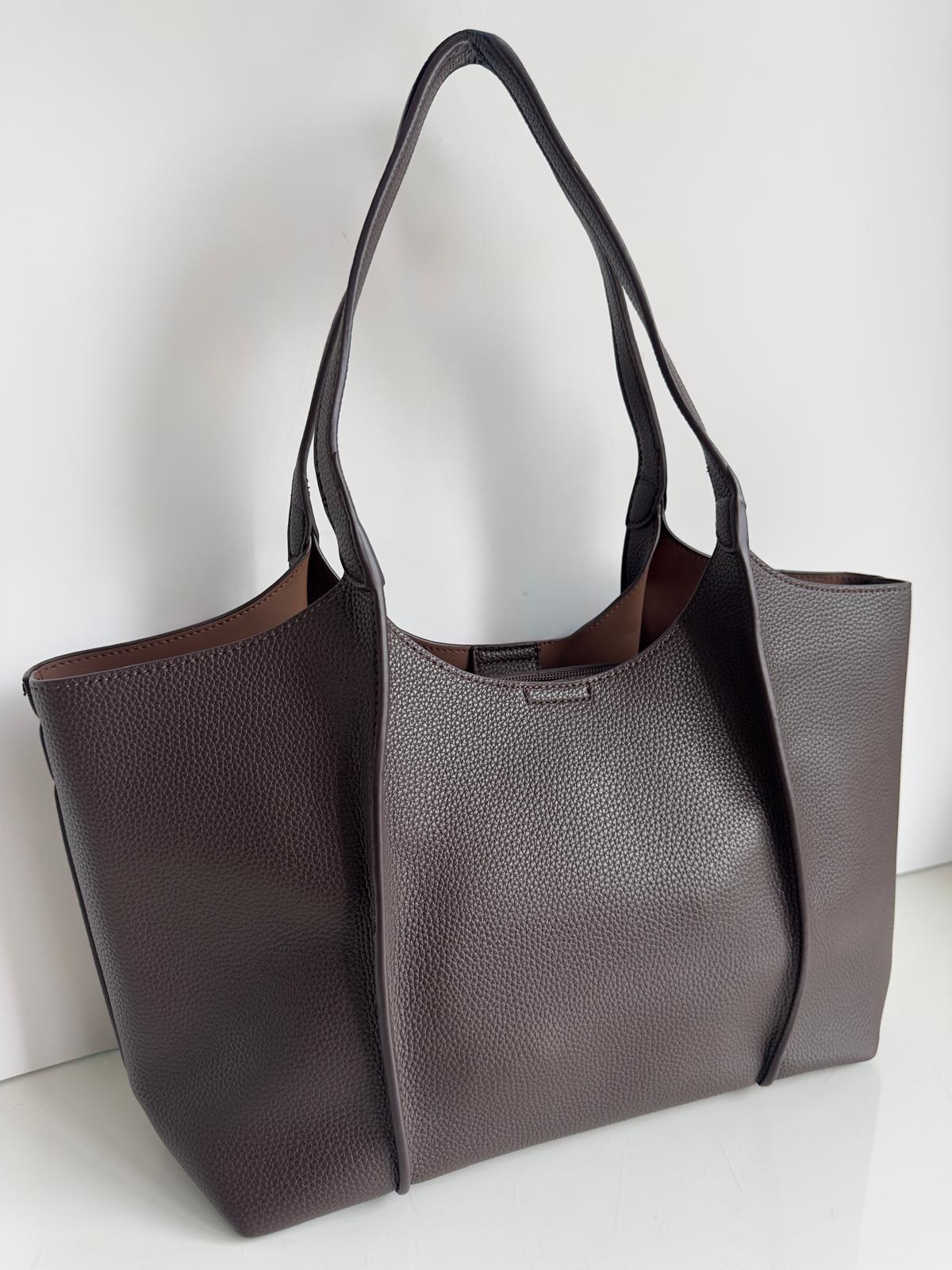 Torebka shopper A4 brązowa Flora&co - obrazek 3