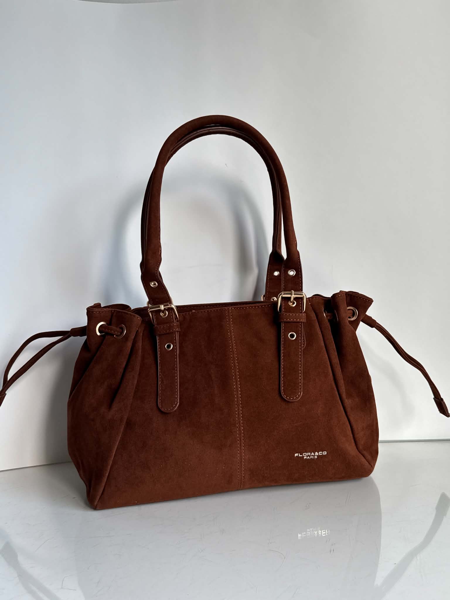 Torebka kuferek GERARDINIO L camel Flora&co - obrazek 5