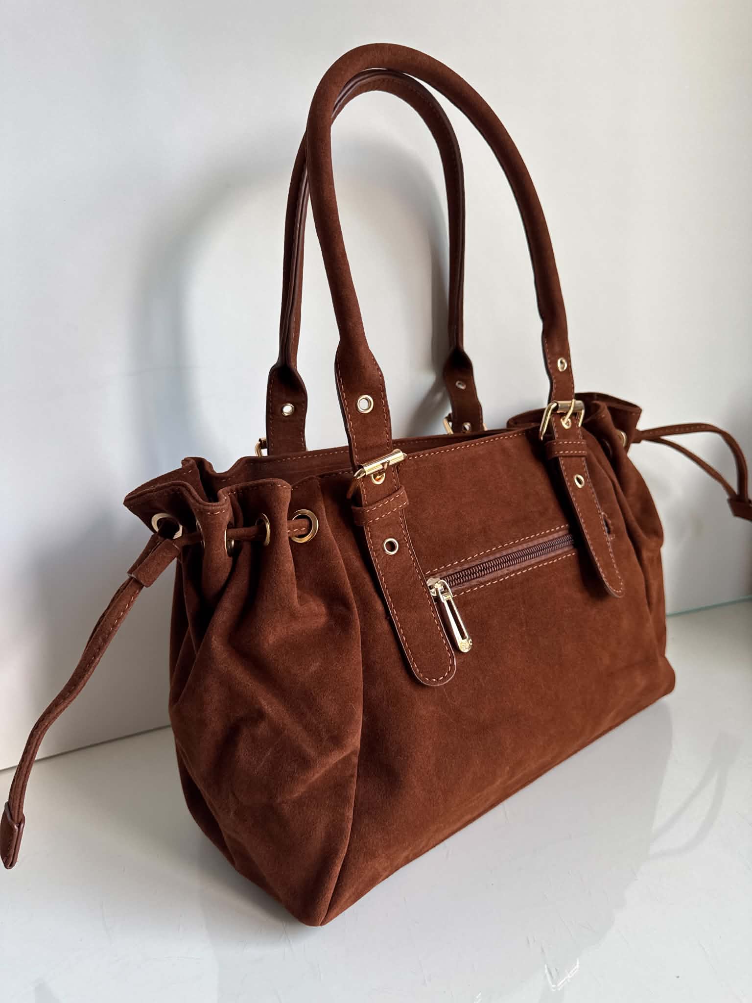 Torebka kuferek GERARDINIO L camel Flora&co - obrazek 9