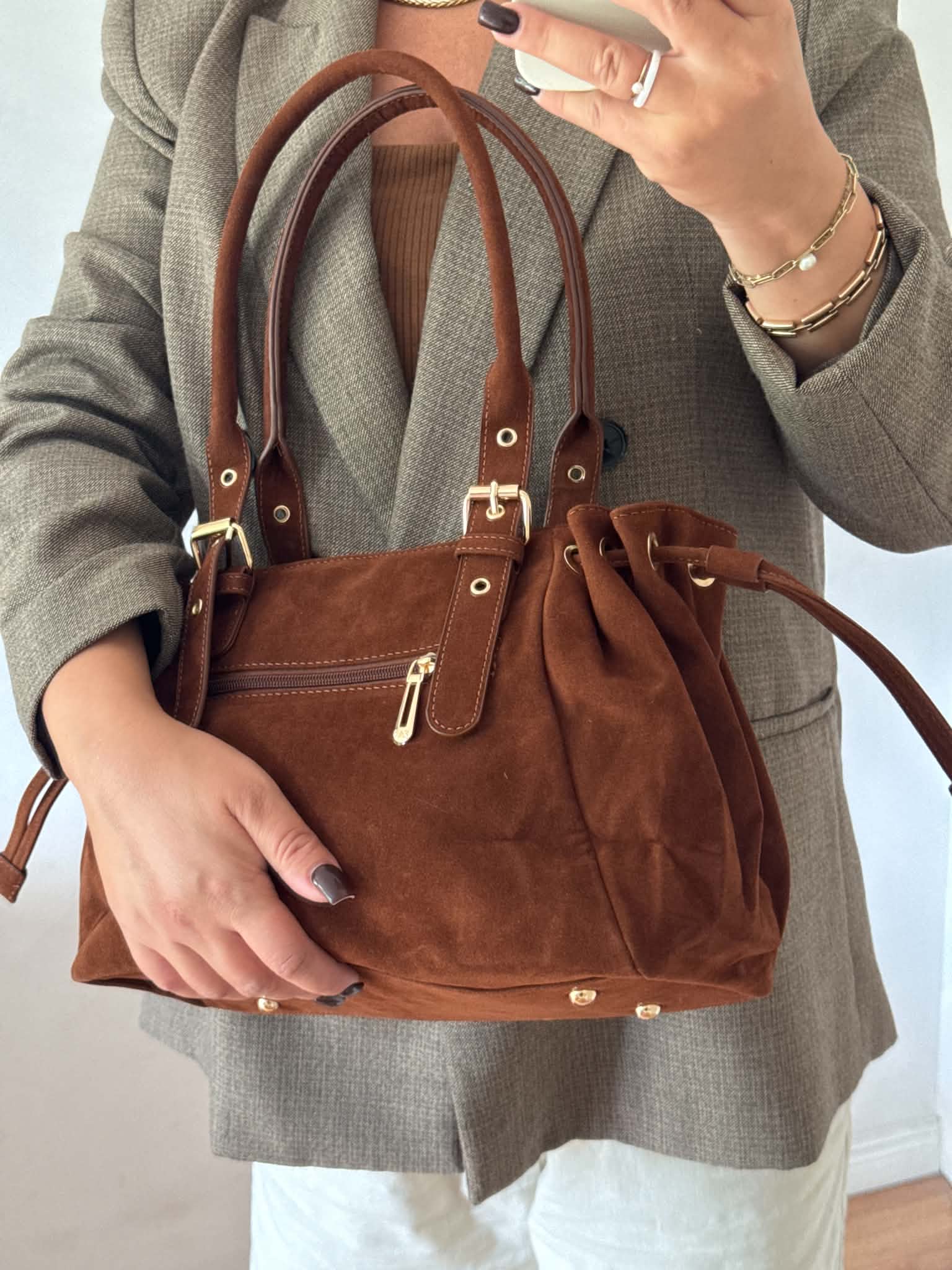 Torebka kuferek GERARDINIO L camel Flora&co - obrazek 3