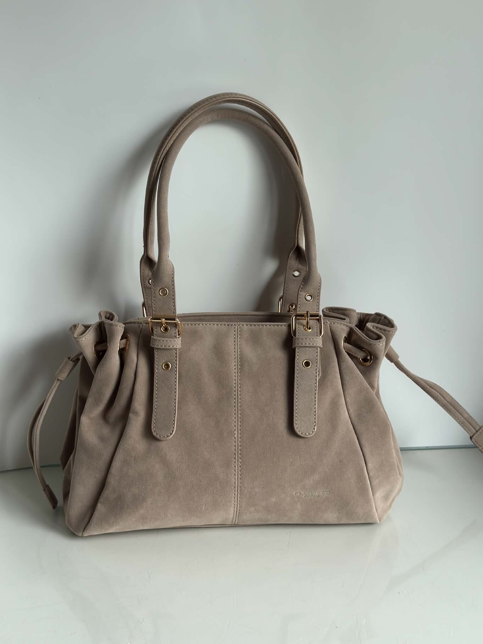 Torebka shopper A4 Gerardinio L beżowa beige Gallantry - obrazek 3
