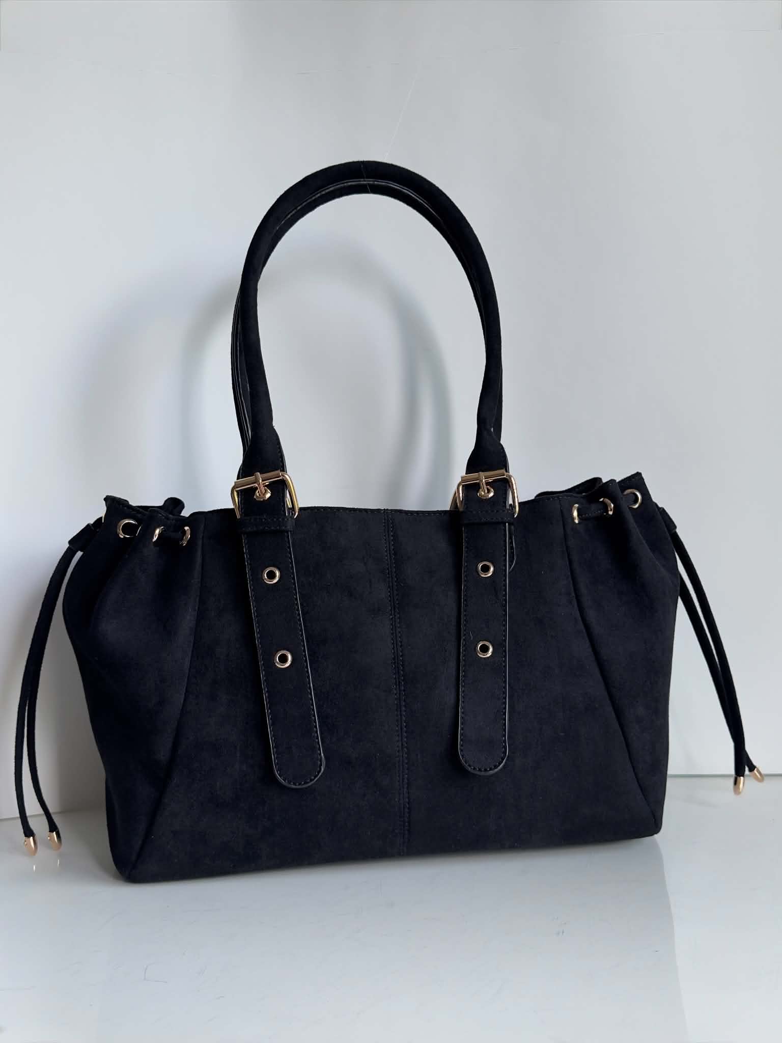 Torebka shopper A4 Gerardinio L czarna black Gallantry - obrazek 7