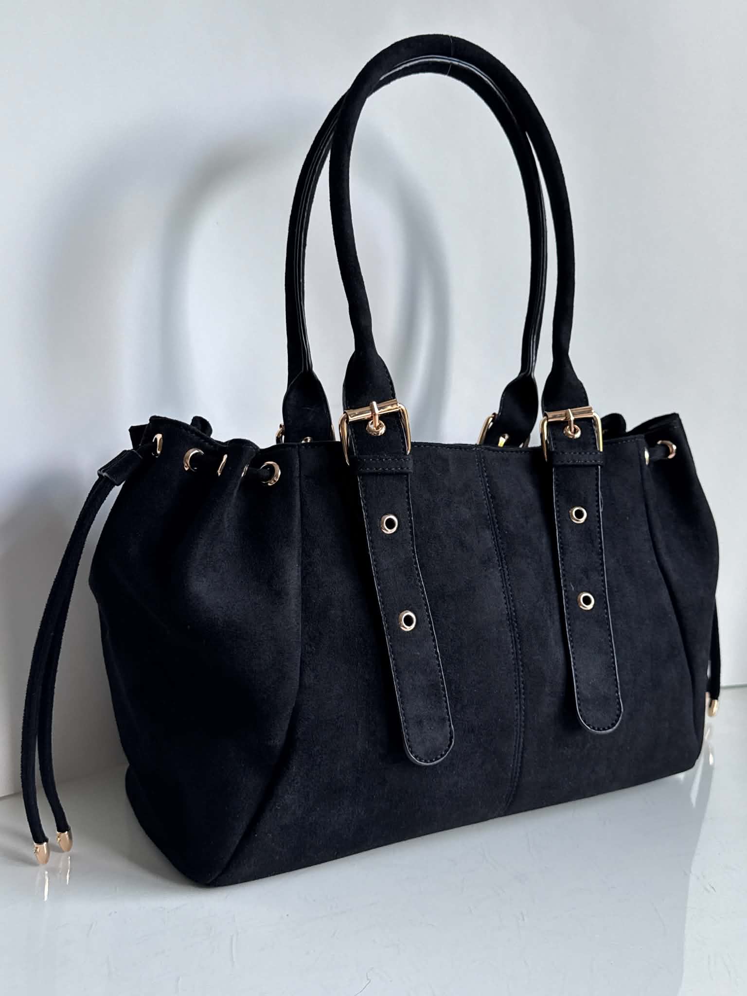 Torebka shopper A4 Gerardinio L czarna black Gallantry - obrazek 2